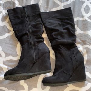 Wedge Suede Boots